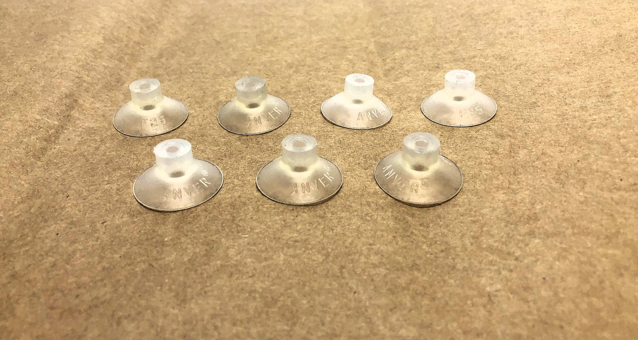 Anver Clear 25mm Flat Suction Cup F25 [Lot of 7] NOS