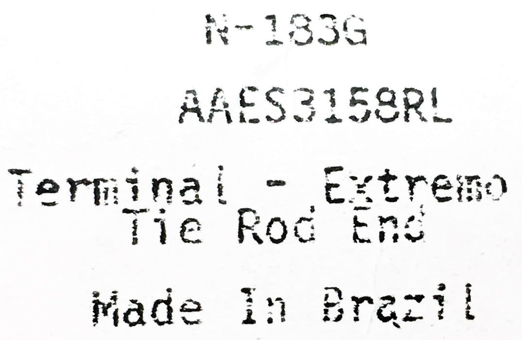 Extremo Steering Tie Rod End AAES3158RL NOS