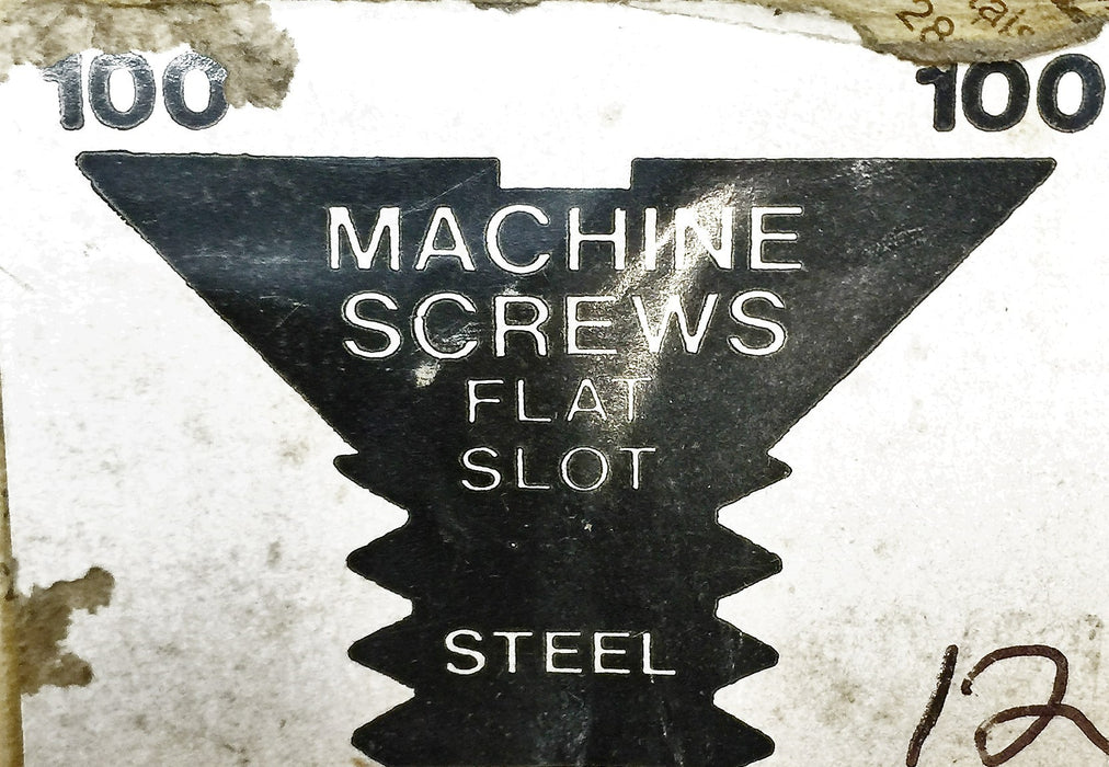 Southern Screw 12/24 x 1/2" Flat Slot Steel Machine Screw 5305-312 (100pcs) NOS