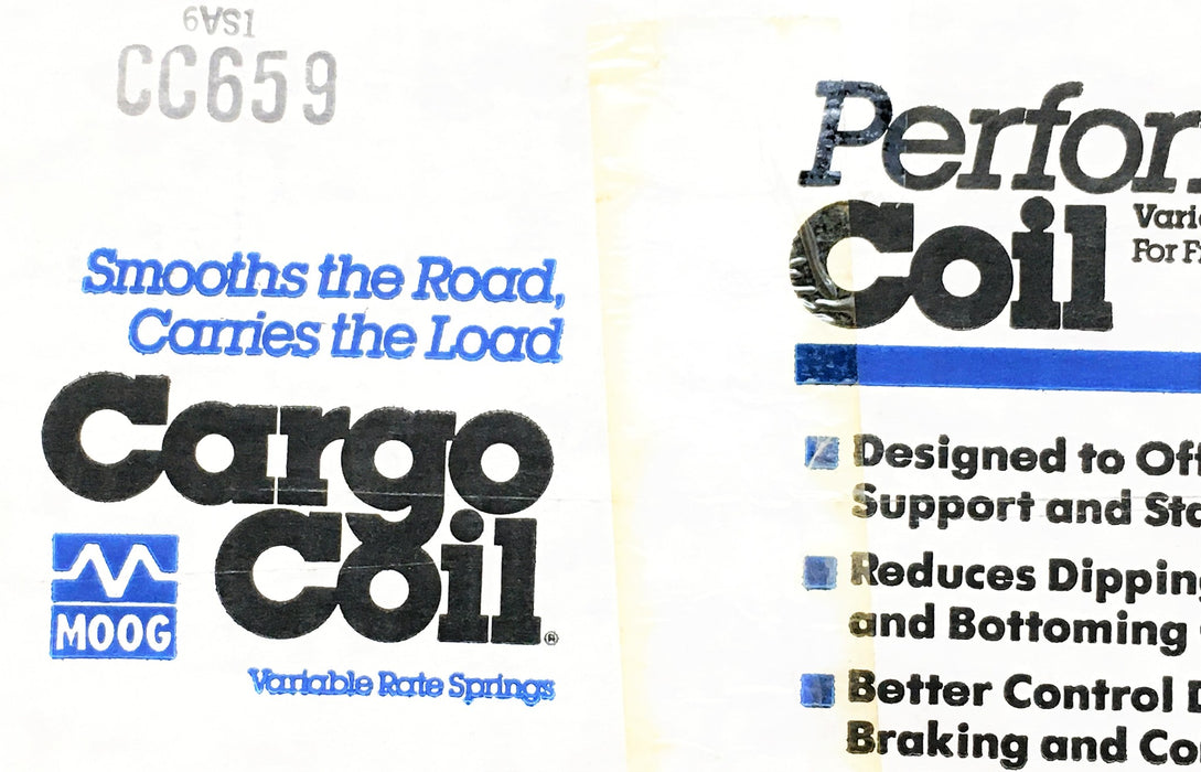 Moog Suspension Coil Spring Set Blue Pair CC659 NOS