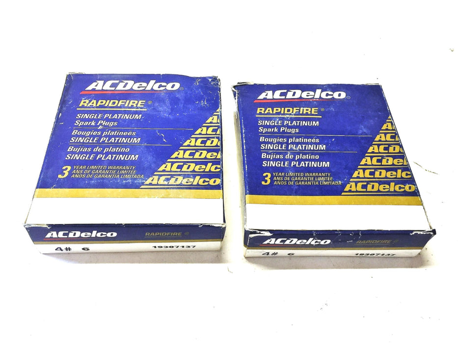 AC Delco Spark Plugs #6 19307137 (Pack of 4) [Lot of 2] NOS