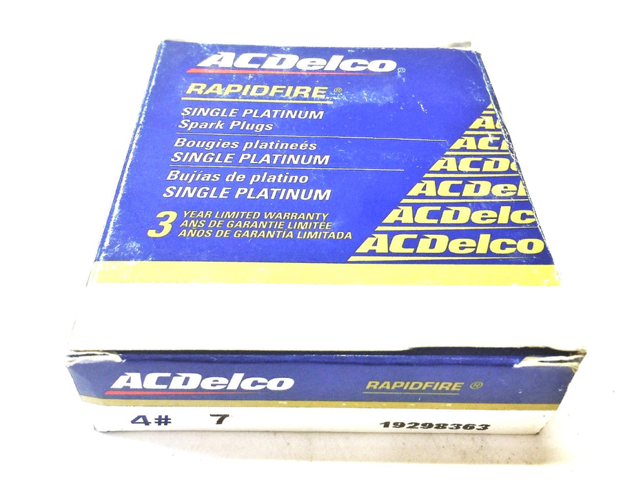 AC Delco Spark Plugs #7 19298363 (Pack of 4) NOS
