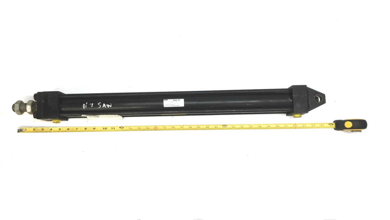Parker Tie Rod Hydraulic Cylinder with Clevis 2.00-BB2HLT24AC-24.00 USED