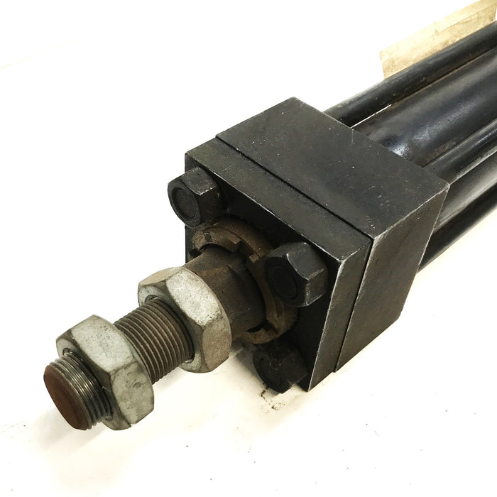 Parker Tie Rod Hydraulic Cylinder with Clevis 2.00-BB2HLT24AC-24.00 USED