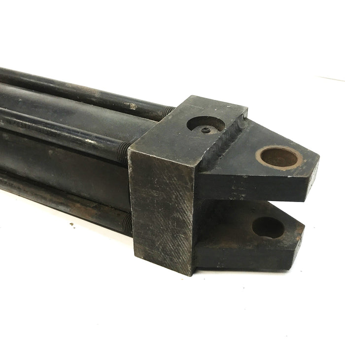 Parker Tie Rod Hydraulic Cylinder with Clevis 2.00-BB2HLT24AC-24.00 USED