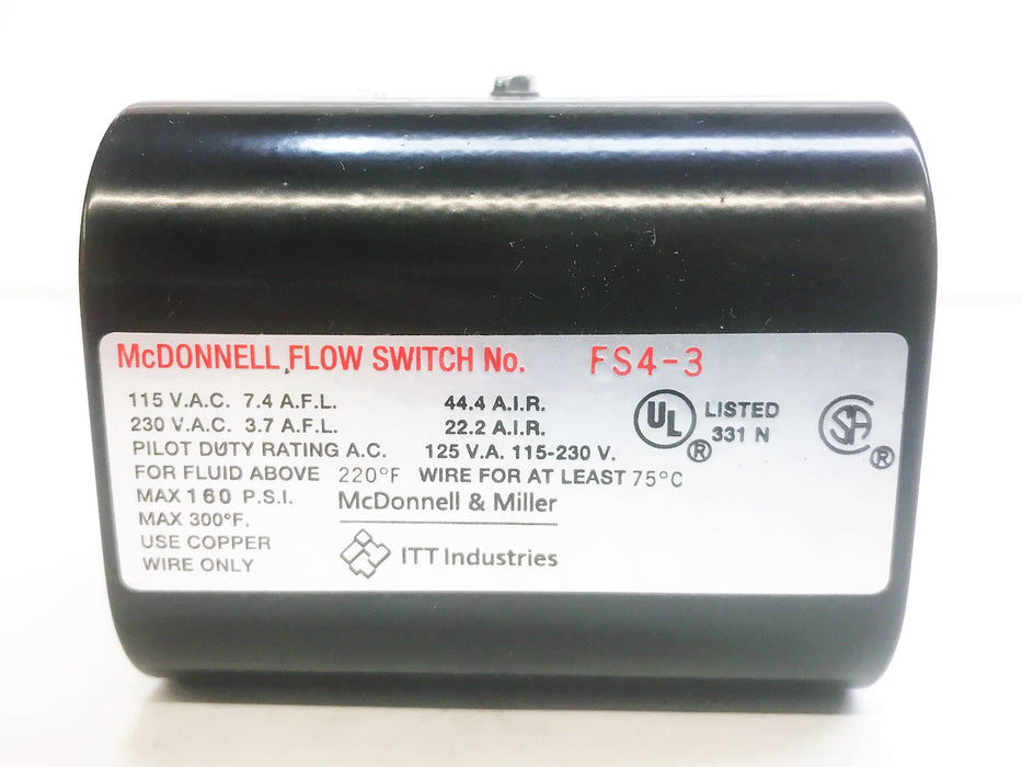 McDonnell & Miller Flow Switch FS4-3-RP NOS