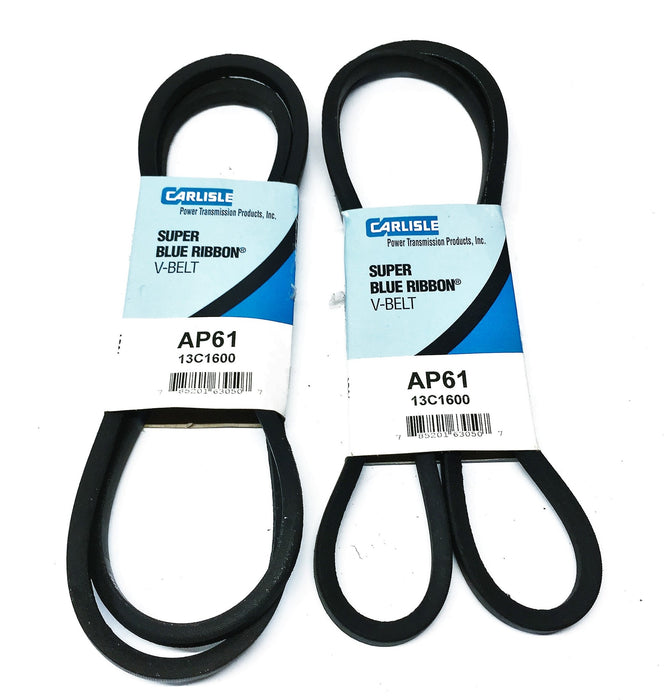 Carlisle "Super Blue Ribbon" Classical V-Belt AP61 (13C1600) [Lot of 2] NOS