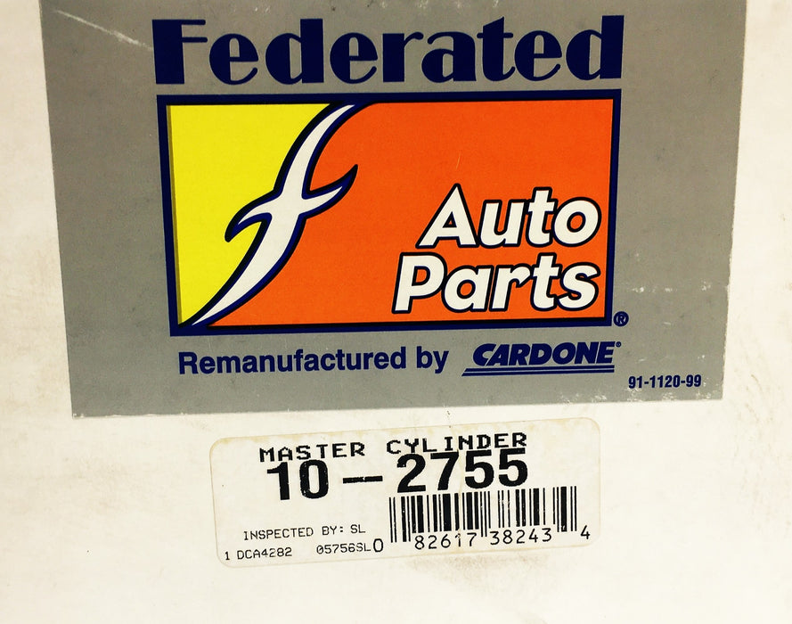 Federated Auto Parts Cardone Master Cylinder 10-2755 REMANUFACTURED