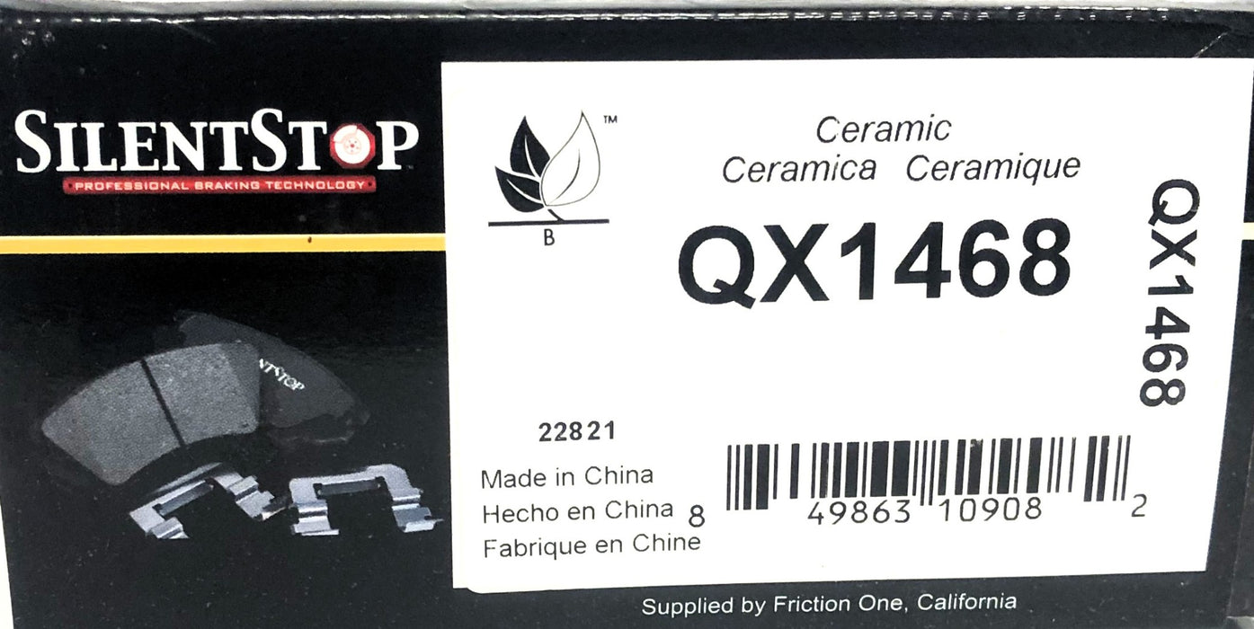 Silent Stop Ceramic Brake Pad Kit QX1468 NOS