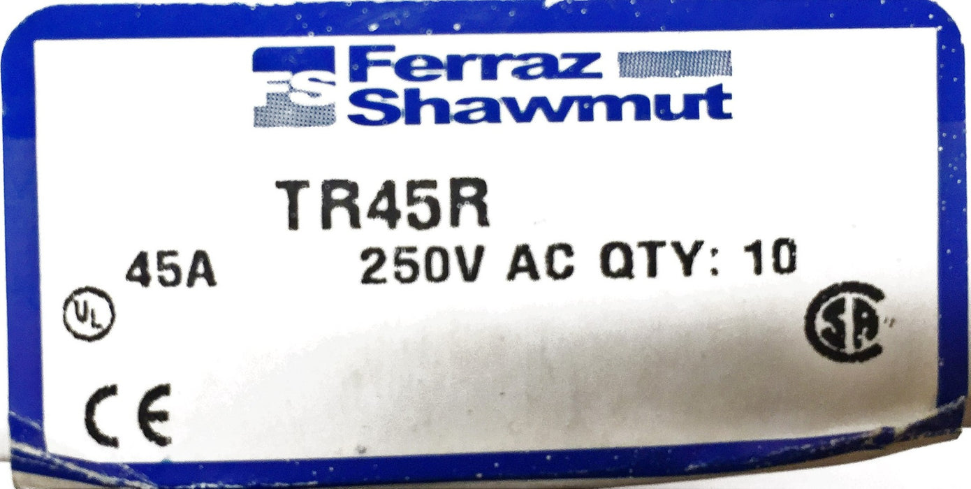 Ferraz Shawmut Tri-Onic Dual Element Time Delay Fuse (10-Pack) 250V TR45R NOS
