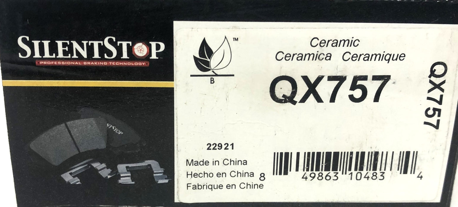 Silent Stop Ceramic Brake Pad Kit QX757 NOS