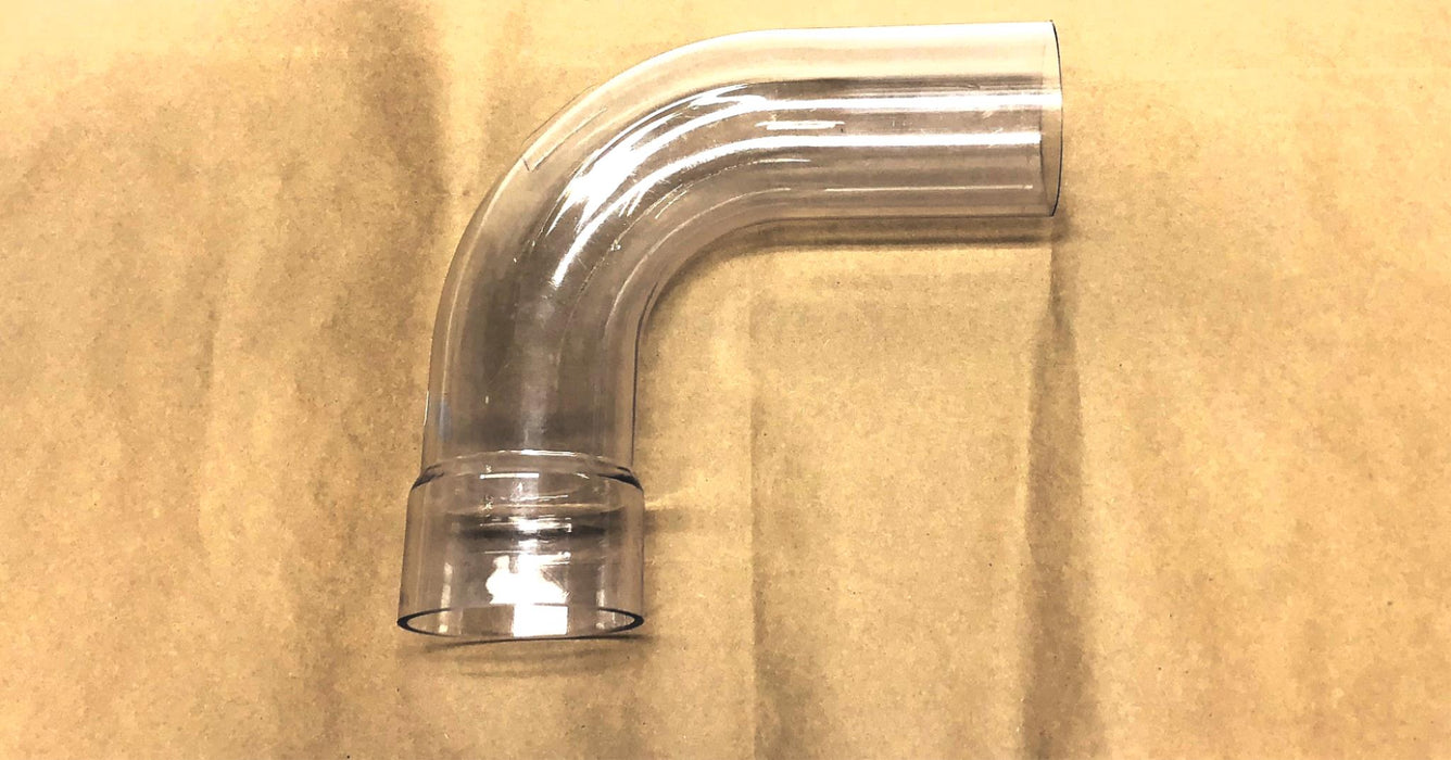 Templex 2-3/4" OD x 8-1/2" OAL Clear Single Bell 90 Degree Elbow NSB275 NOS