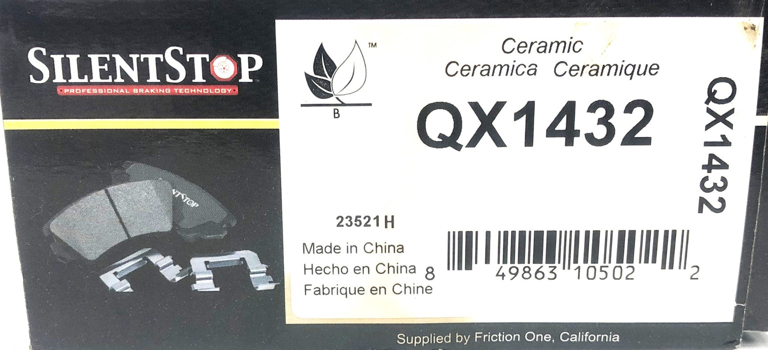 Silent Stop Ceramic Brake Pad Kit QX1432 NOS