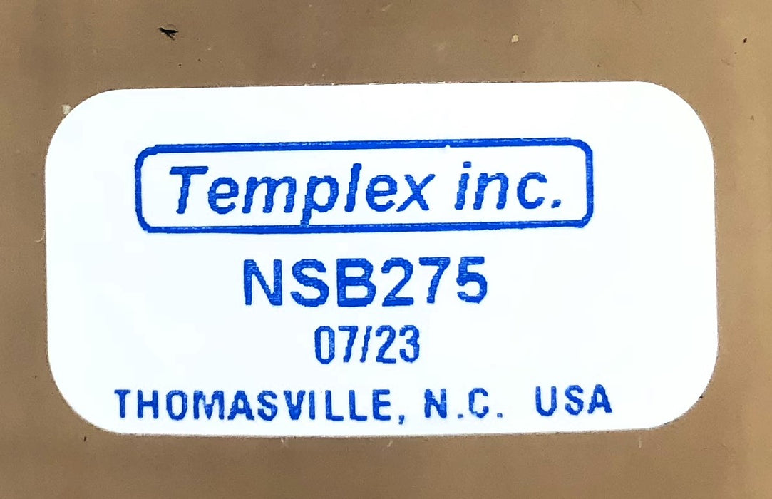Templex 2-3/4" OD x 8-1/2" OAL Clear Single Bell 90 Degree Elbow NSB275 NOS