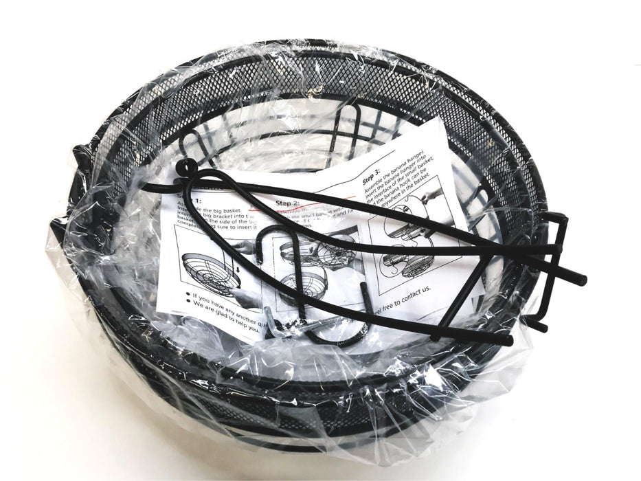 HIP2CART 2-Tier Fruit Basket Bowl with 2 Banana Hangers X002WSLF53 NOS