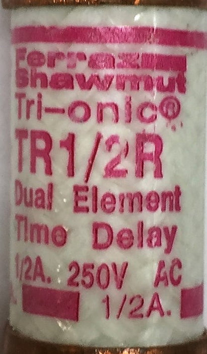 Ferraz Shawmut TR1/2R 250V Tri-onic Fuse [Lot of 6] NOS