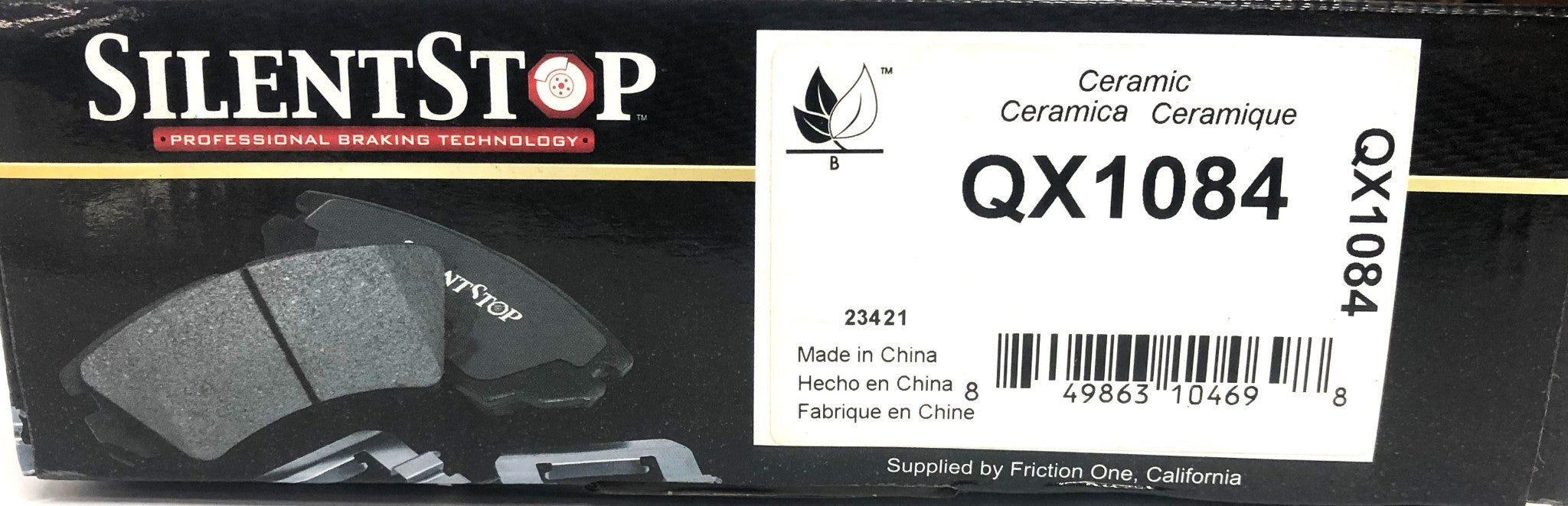 Silent Stop Ceramic Brake Pad Kit QX1084 NOS