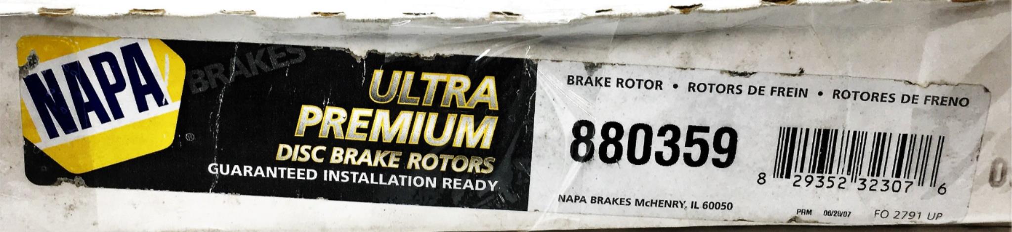 Napa Ultra Premium Disc Brake Rotor 880359 NOS