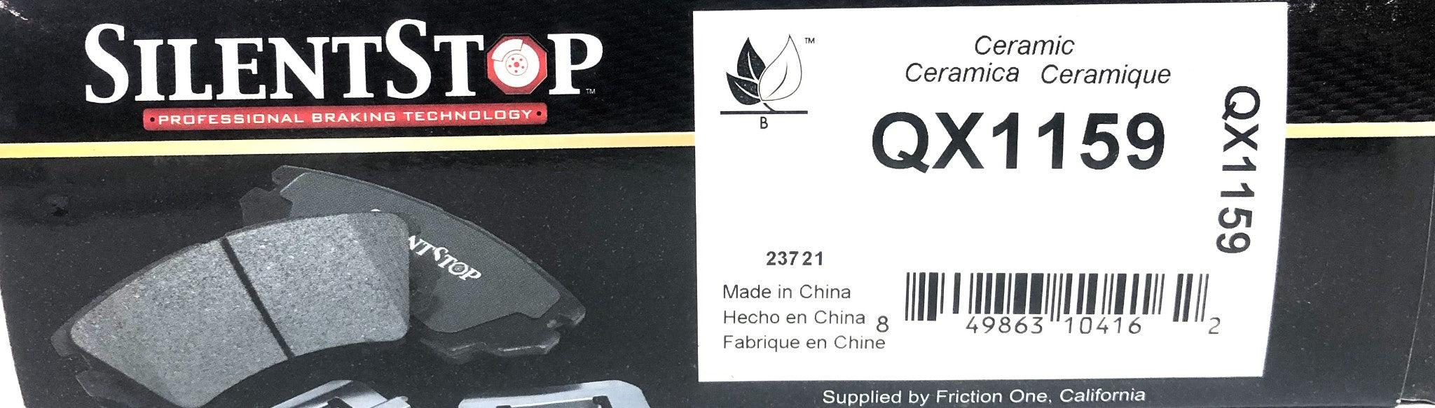 Silent Stop Ceramic Brake Pad Kit QX1159 NOS