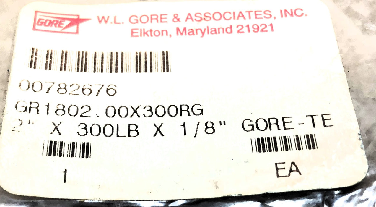 Gore-Tex 2" x 300LB x 1/8" Gasket GR1802.00X300RG NOS