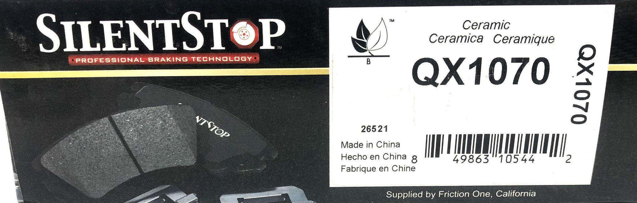 Silent Stop Ceramic Brake Pad Kit QX1070 NOS