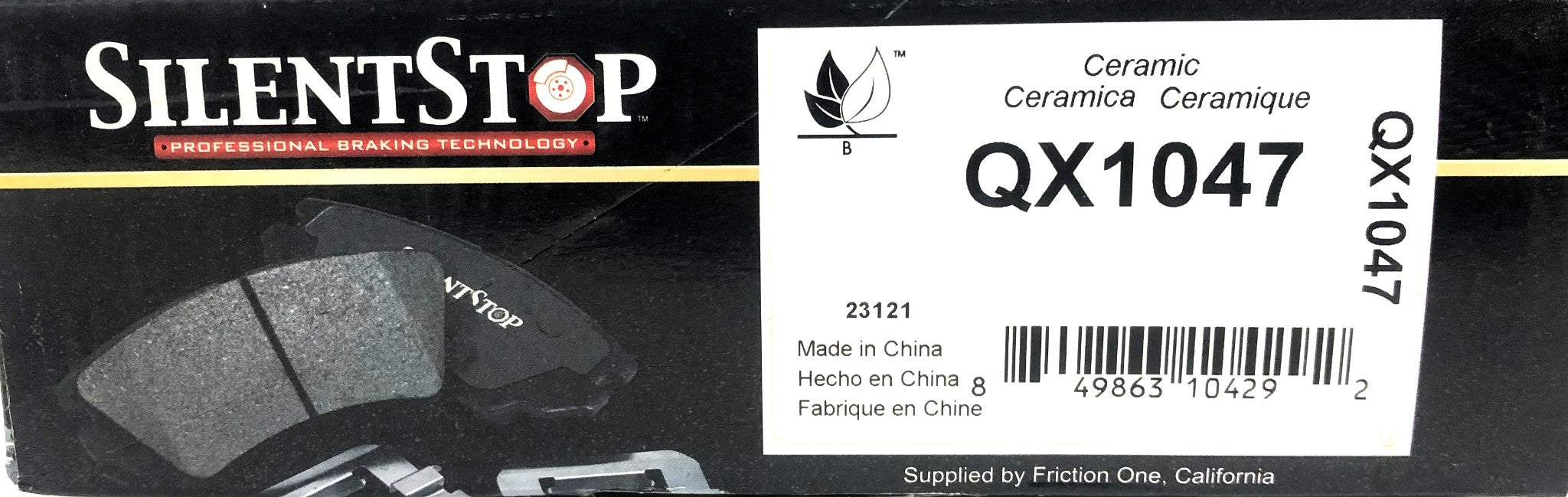 Silent Stop Ceramic Brake Pad Kit QX1047 NOS