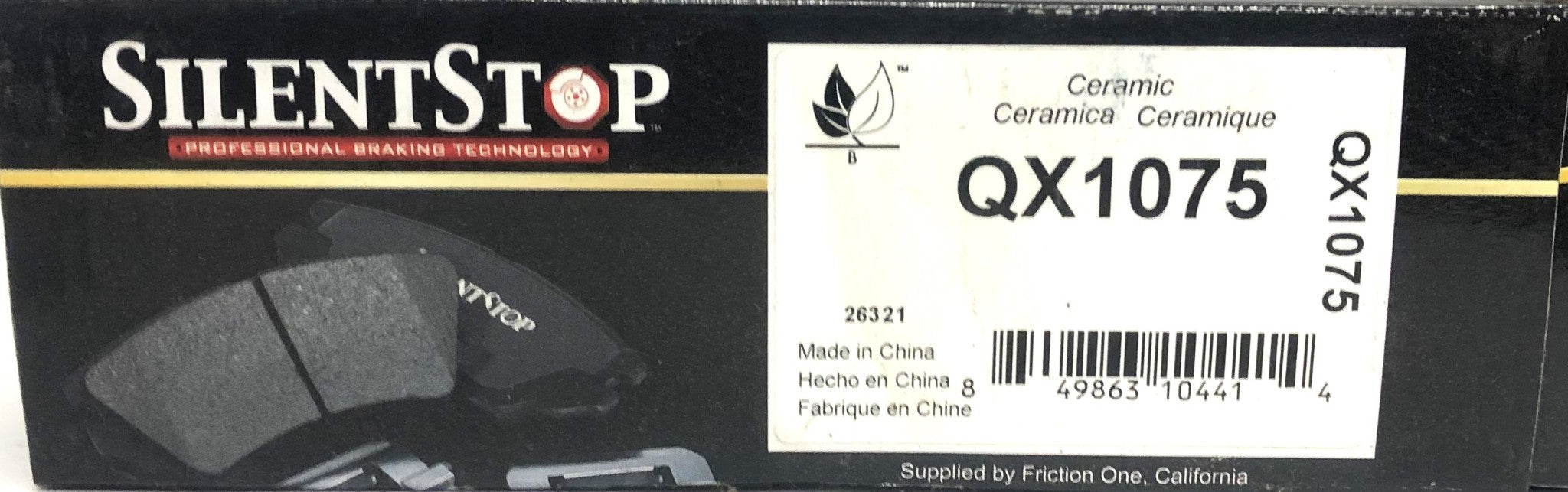 Silent Stop Ceramic Brake Pad Kit QX1075 NOS