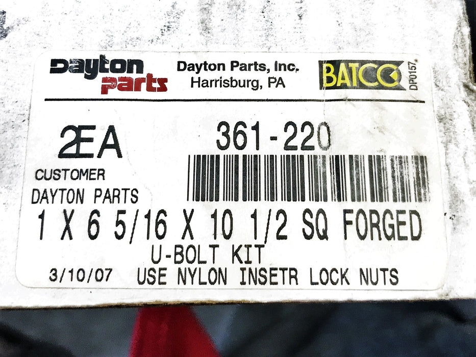 Dayton Parts U-Bolt Kit 361-220 NOS