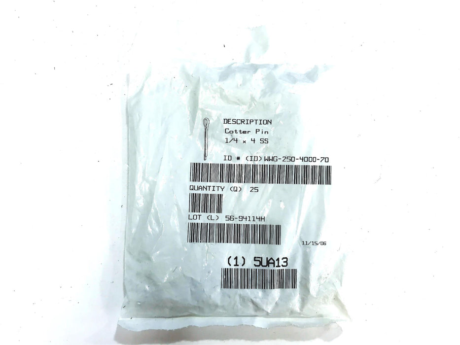Gl Huyett 1/4" x 4" Cotter Pin WWG-250-4000-70 [Lot 24] NOS