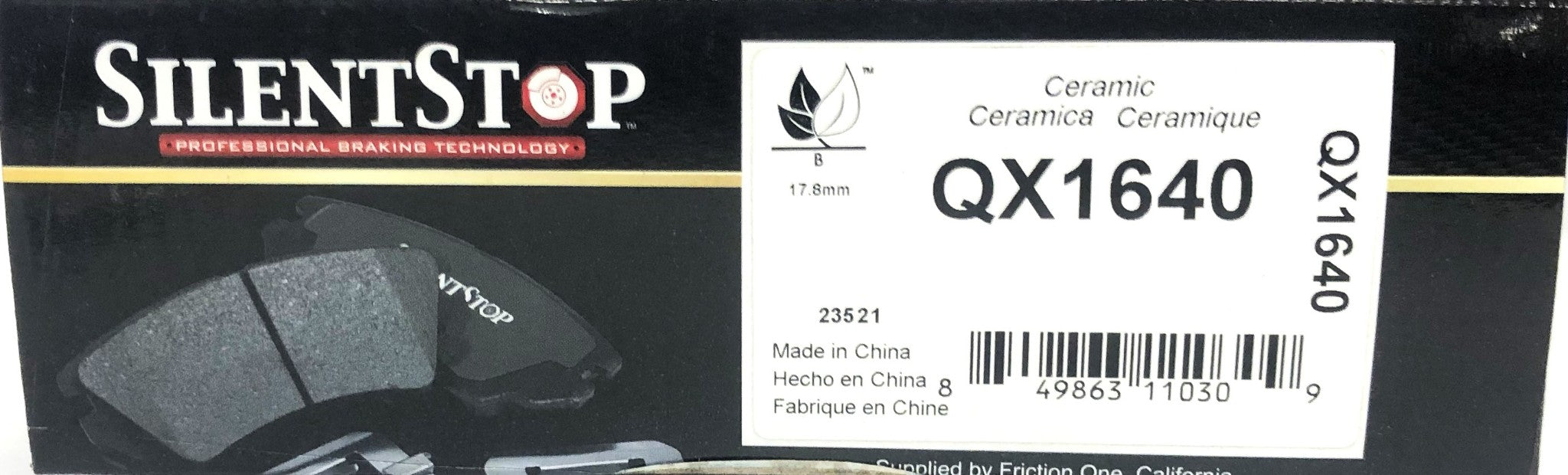 Silent Stop Ceramic Brake Pad Kit QX1640 NOS —