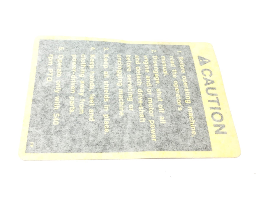 John Deere OEM Caution Decal P58114 NOS
