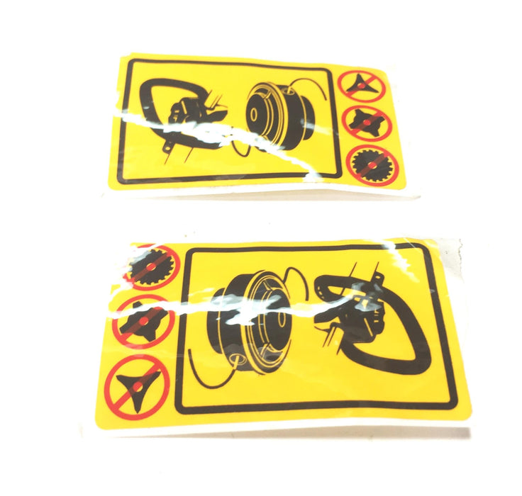 Husqvarna OEM No Blades Warning Decal 503795601 (5037956-01) [Lot of 2] NOS