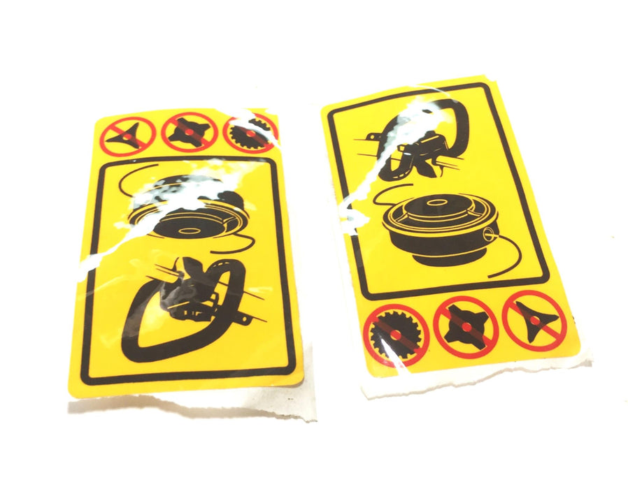 Husqvarna OEM No Blades Warning Decal 503795601 (5037956-01) [Lot of 2] NOS