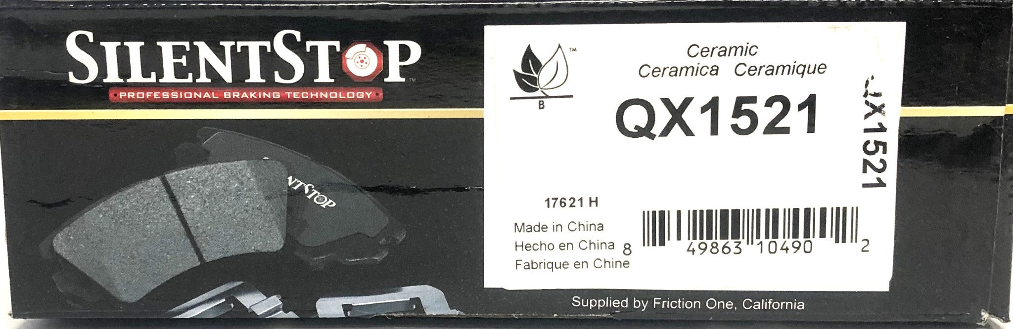 Silent Stop Ceramic Brake Pad Kit QX1521 NOS