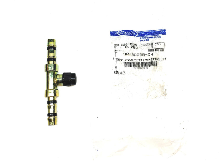 Carrier Fast Crimping Fitting With Service Port 40-60059-04 NOS
