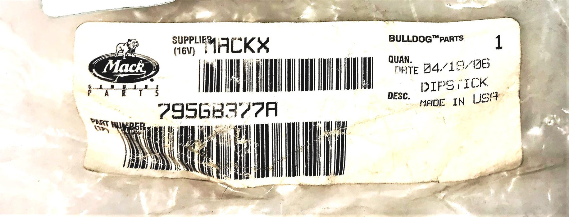 MACKX OEM Dipstick, Engine Oil 25-7/8" 795GB377A NOS
