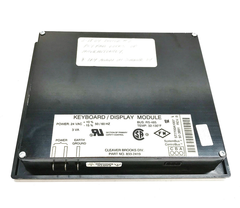 Cleaver Brooks Keyboard Display Module 833-2419 PARTS ONLY