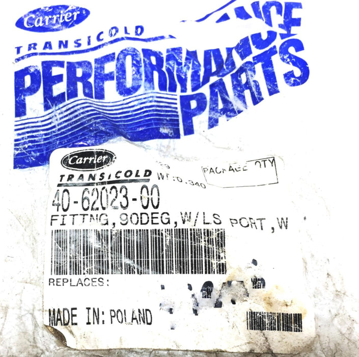 Carrier 90 Degree Transicold Fitting W/ Service Port 40-62023-00 [Lot of 3] NOS