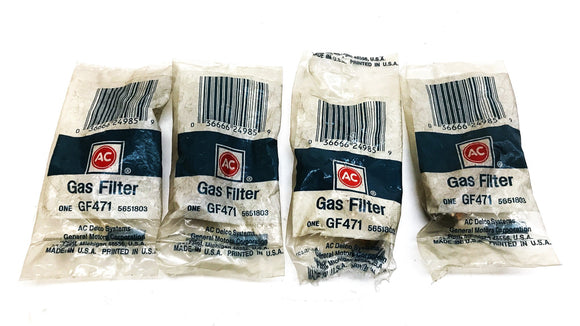 ACDelco Carburetor Gas Filter GF471 [Lot of 4] NOS