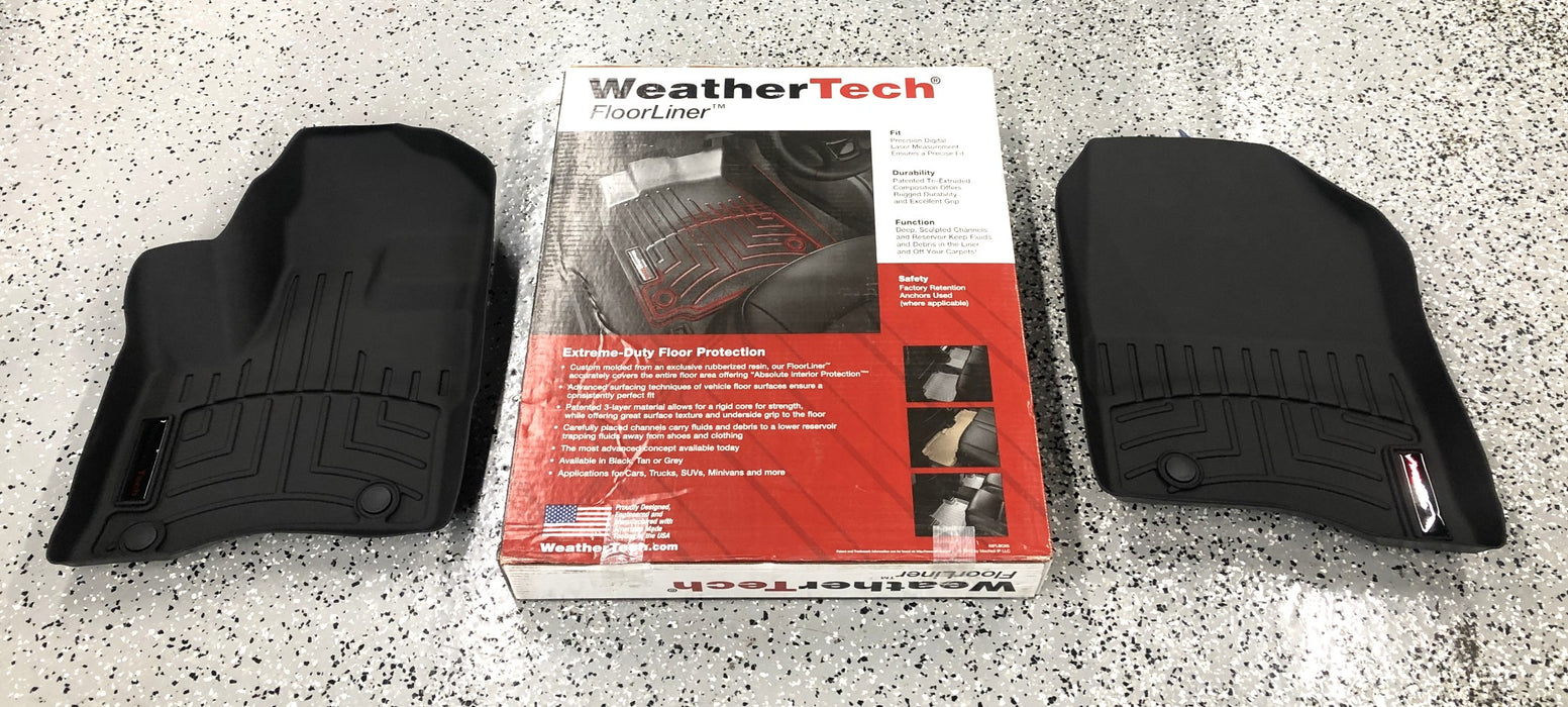 WeatherTech 1st Row Black 3D Floor Mats FloorLiner 443021 NOS