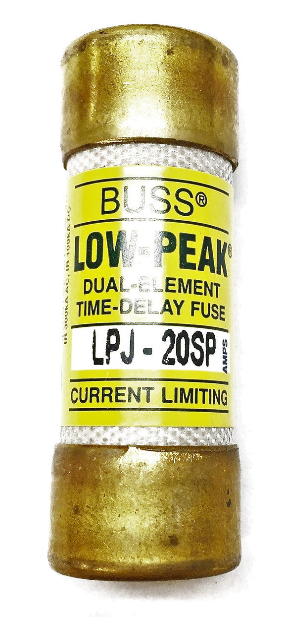 Cooper/Bussmann Low-Peak Time-Delay Fuse LPJ-20SP (Pack of 10) NOS – 
