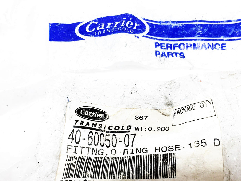 Carrier 45 Degree O-Ring Hose Fitting 40-60050-07 NOS