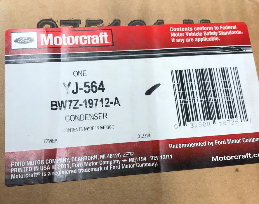 Motorcraft A/C Condenser Assembly YJ-564 (BW7Z-19712-A) NOS