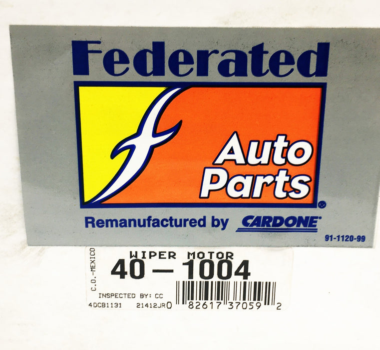 Federated Auto Parts Cardone Wiper Motor 40-1004 REMANUFACTURED
