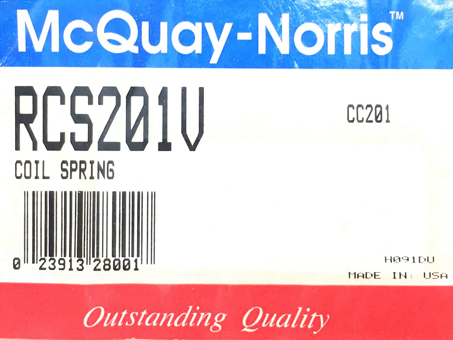 McQuay-Norris Suspension Coil Spring Set Black Pair RCS201V NOS