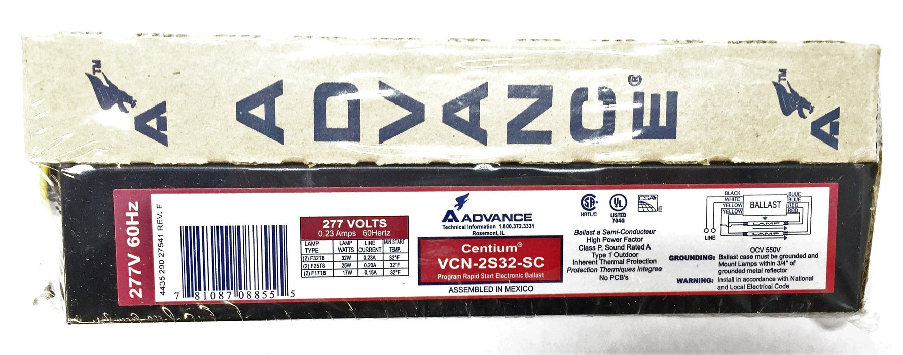 Advance Centium 277V Lamp Ballast VCN-2S32-SC [Lot of 3] NOS