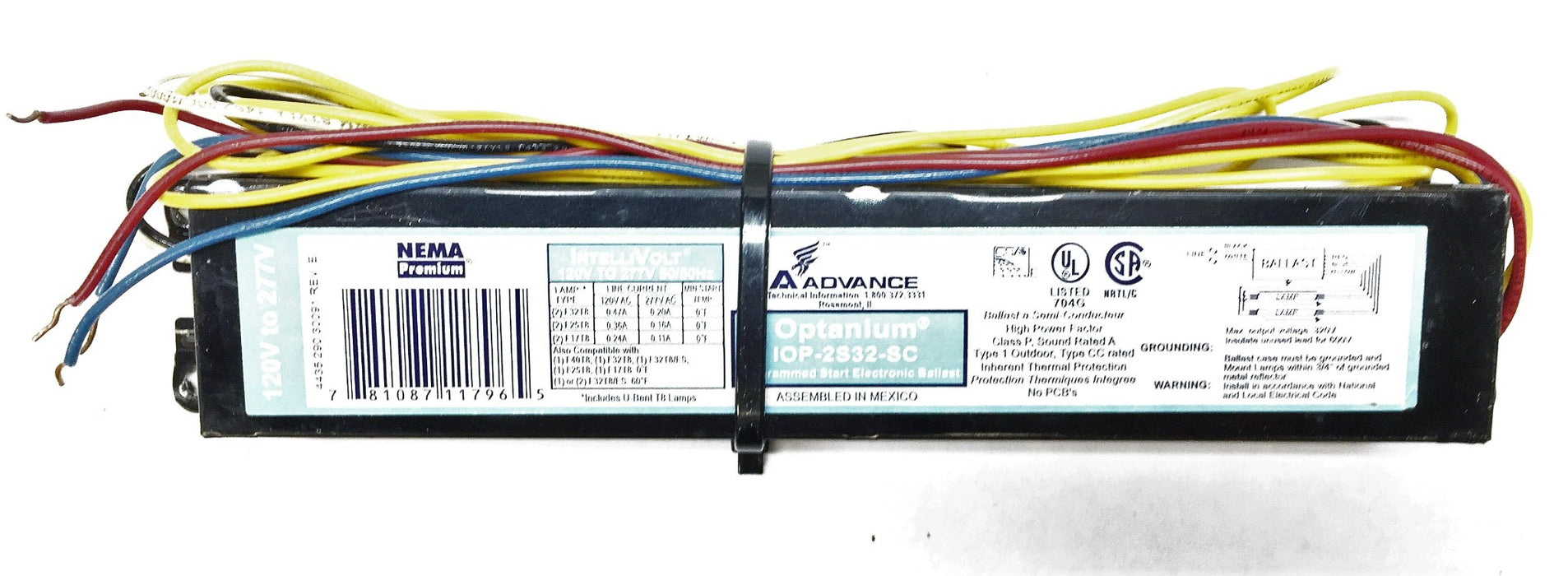 Advance Nema Premium Lamp Ballast 120/277V IOP-2S32-SC [Lot of 2] NOS
