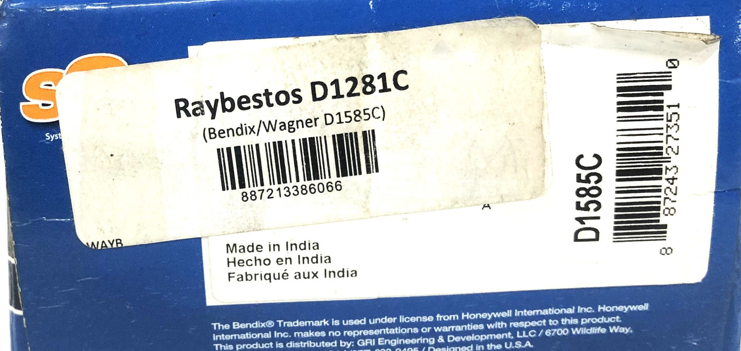 SST By Raybestos Bendix Premium Disc Brake Pad Friction Kit D1281C NOS