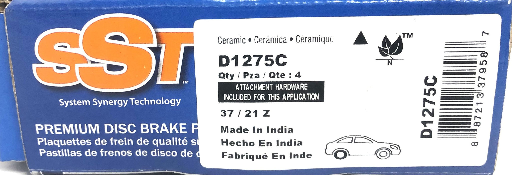 SST By Raybestos Bendix Ceramic Rear Disc Brake Pad Friction Kit D1275C NOS