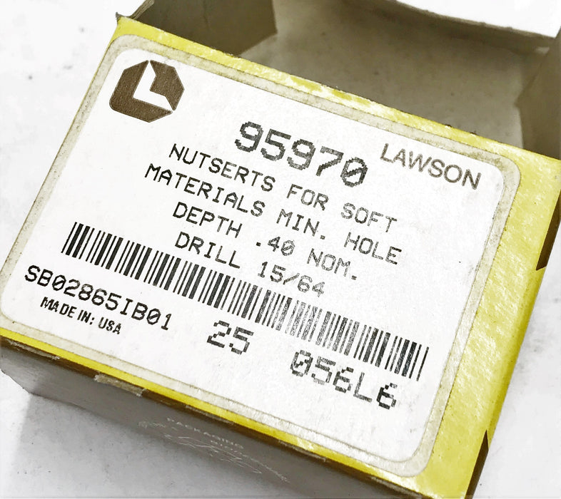Lawson "Nutsert" 15/64 Threaded Insert for Soft Material 95970 [Lot of 17] NOS